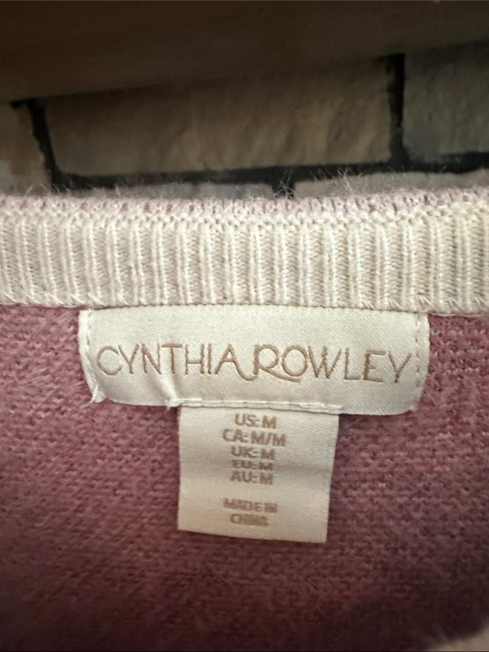 Cynthia Rowley Pink Tulip Pattern Crewneck Sweater - Picture 2 of 5